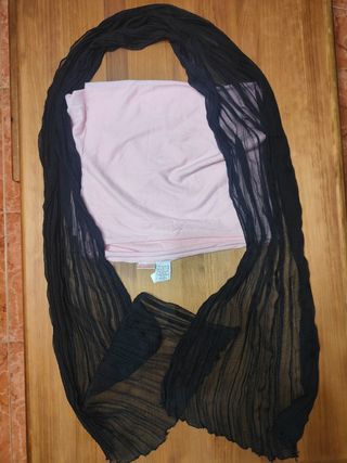 Lote de 1 bufanda, 3 pañuelos y 1 gorro