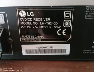 Reproductor de DVD y CD LG Home Cinema 5.1