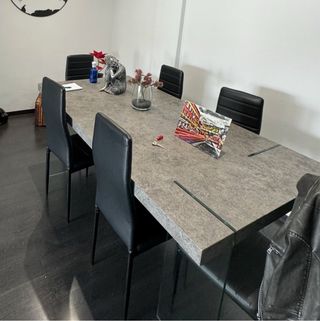 Mesa de Diseño comedor opcional 6 silla