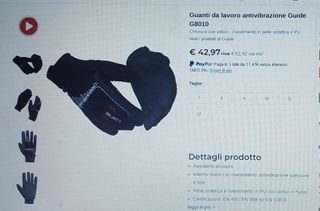 GUANTI ANTIVIBRAZIONE GUIDE G8010.NUOVI