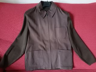 Chaqueta piel y punto