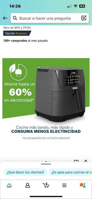 Princess 182061 Freidora sin aceite