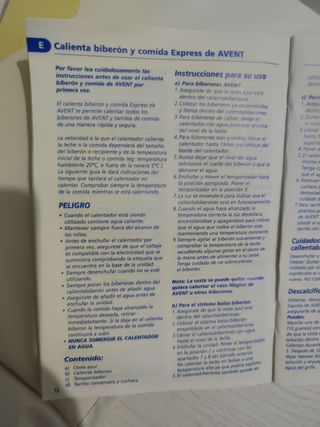 Calienta biberon marca AVENT