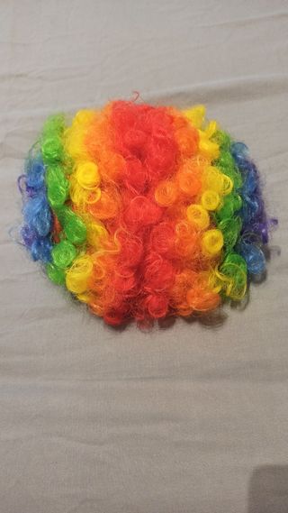 Peluca payaso de colores