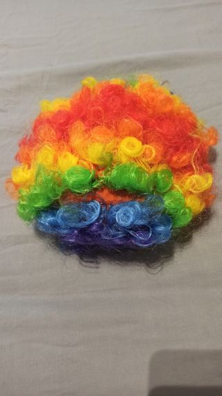Peluca payaso de colores
