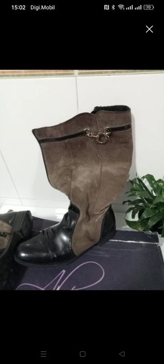 Botas altas nobuck charol Alpe 38