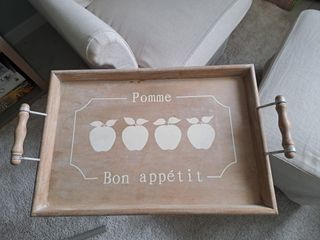 Tavolino vassoio shabby chic provenzale