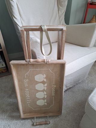 Tavolino vassoio shabby chic provenzale