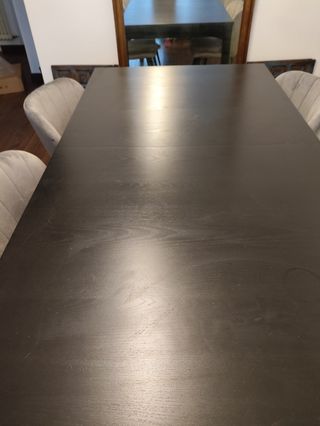 Mesa comedor wengue desplegable