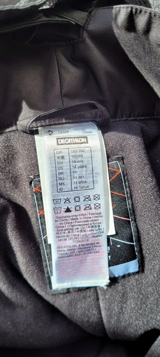 Pantalón nieve decathlon talla 14