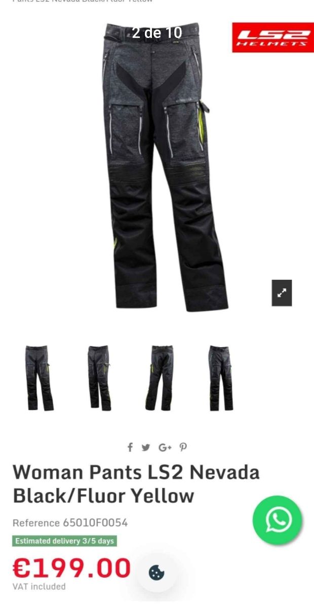 Calças mota LS2 Nevada Ladies