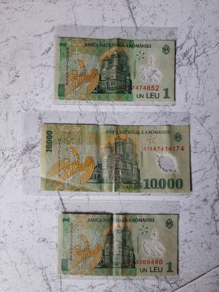 Conjunto 2 billetes alemanes 1923 y 3 Rumania