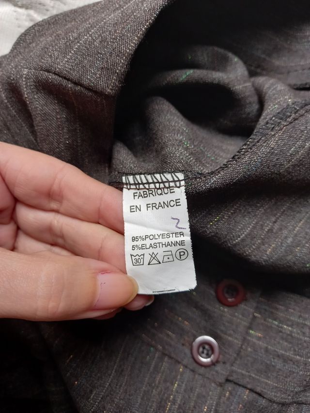 Pantalón gris campana. Talla 36