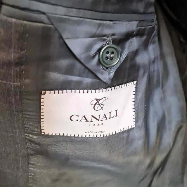 ✅CANALI® TRAJE DE LANA 100% GRIS COMO NUEVO T-52