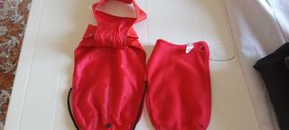 antipioggia rosso per cani taglia toy