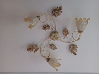 Plafoniera Classica in Ferro Battuto con 2 Aplic