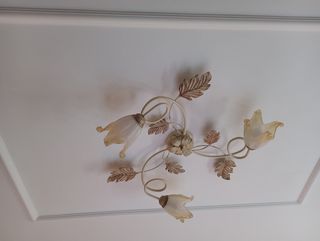 Plafoniera Classica in Ferro Battuto con 2 Aplic