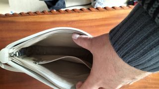 Bolso de mano blanco pálido 