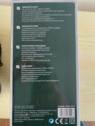 Estufa. Termoventilador