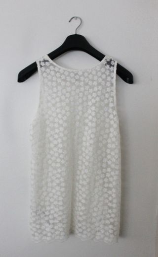 Top blanco transparente miniflor