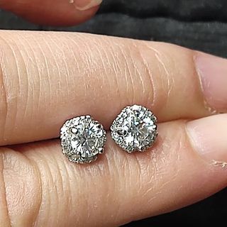 Pendientes de moissanita