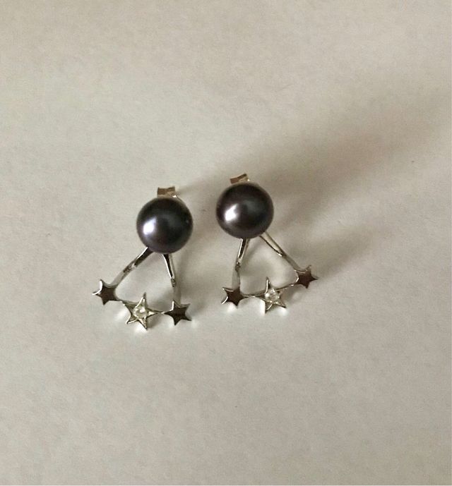 Pendientes de perlas y circonitas