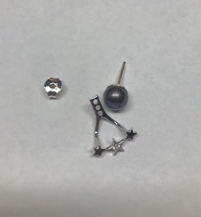 Pendientes de perlas y circonitas