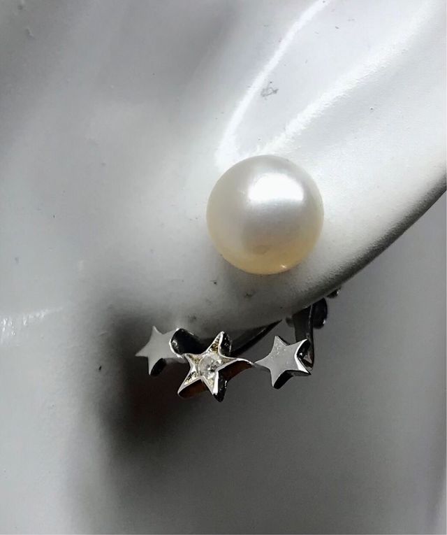 Pendientes de perlas y circonitas