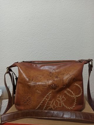 Bolso bandolera de piel