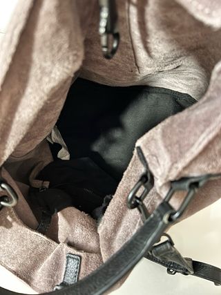 Bolso cuero color morado