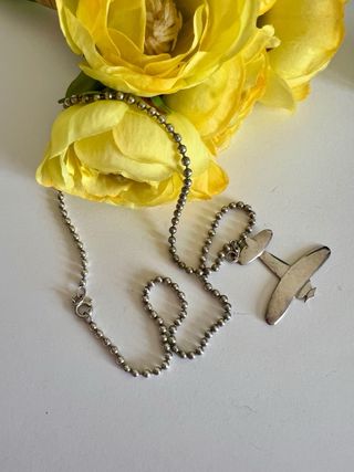 Gargantilla y Colgante avion Plata