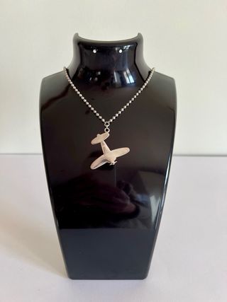 Gargantilla y Colgante avion Plata