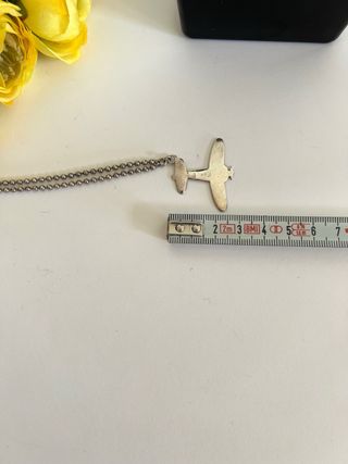 Gargantilla y Colgante avion Plata