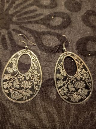 pendientes vintage grandes, ligeros estilo japonés