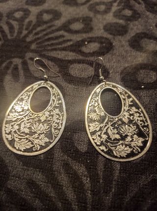 pendientes vintage grandes, ligeros estilo japonés