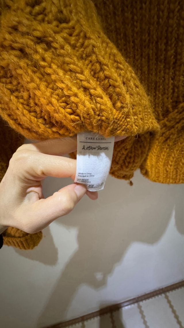 altre storie maglione in maglia arancione S