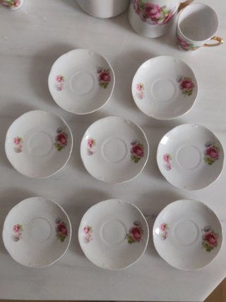 Juego de café de porcelana antiguo