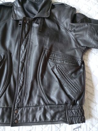 Cazadora piel hombre