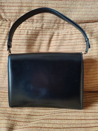 BOLSO PIEL NEGRO VINTAGE 