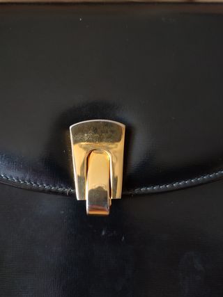 BOLSO PIEL NEGRO VINTAGE 