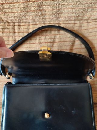 BOLSO PIEL NEGRO VINTAGE 