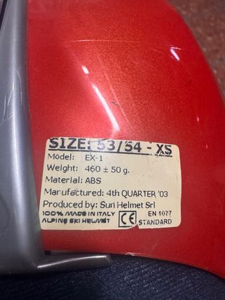 Casco esqui. talla 53/54. Sh  . Homologado.