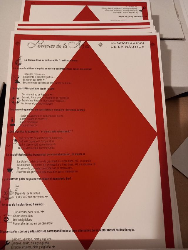 PATRONES DE LA MAR-NAUTICA.JUEGO DE MESA