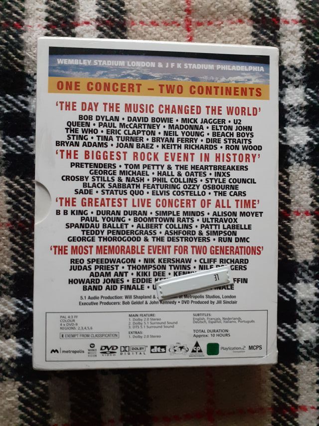 Live Aid 1985 - Coffret 4 DVDs - (Por abrir)