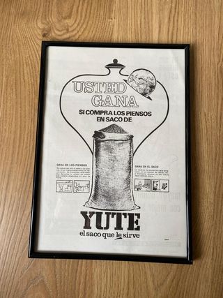 Cuadro antiguo sacos Yute