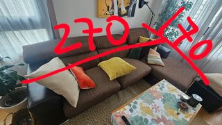 Sofa chaise longue extensible base de piel