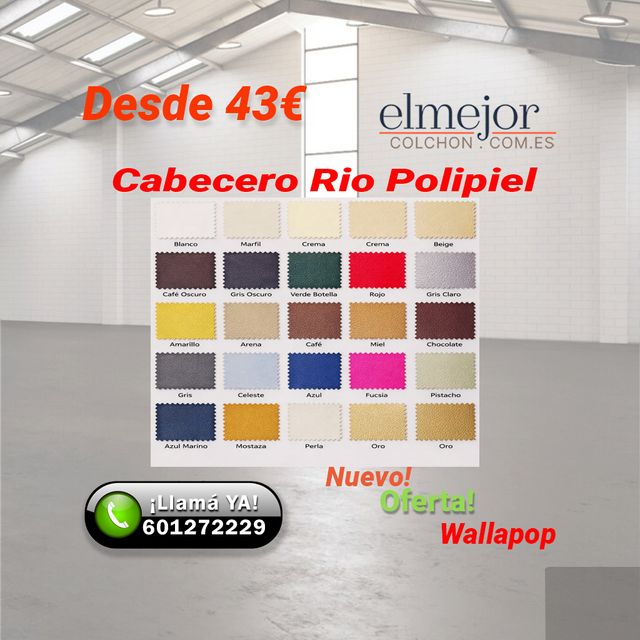 Cabeceros Polipiel 50 cm Alt Nuevo Colores Malaga