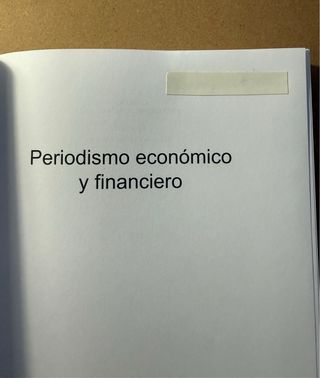 Libro Periodismo económico y financiero