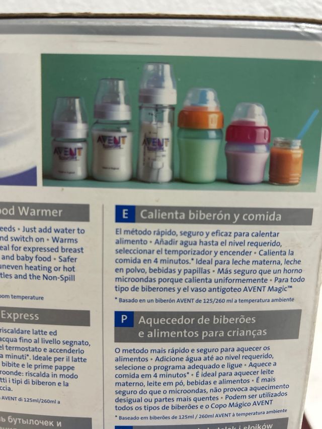 Calienta biberones y comida Avent