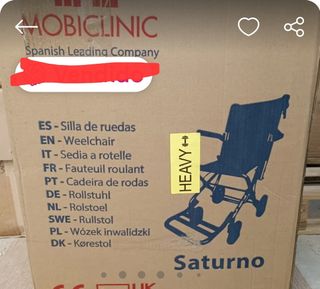 Silla de ruedas de transito. Saturno